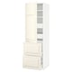 Armoire de cuisine METOD blanc cassé avec portes et tiroirs au design classique.