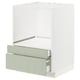 METOD / MAXIMERA Meuble pour micro combi/tiroirs, blanc/Stensund vert clair, 60x60 cm