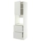 METOD / MAXIMERA Rangement four+tiroir/2fcs/2tir ht, blanc/Aspudden gris clair, 60x60x220 cm