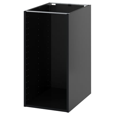 Armoire de cuisine METOD noire, moderne, résistante à l’humidité.
