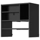 Armoire murale noire, faisant partie du système de cuisine METOD, dotée d’étagères et d’un design élégant pour le rangement et la ventilation.