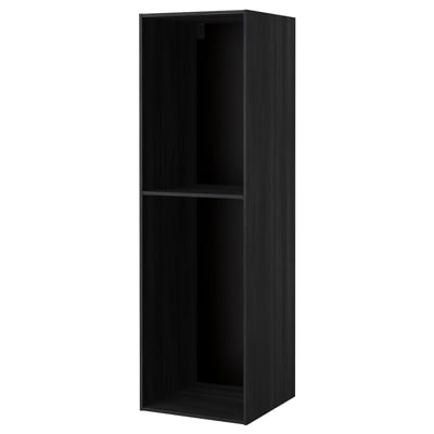 Armoire de cuisine METOD noire, rectangulaire avec étagère unique, finition résistante aux rayures.