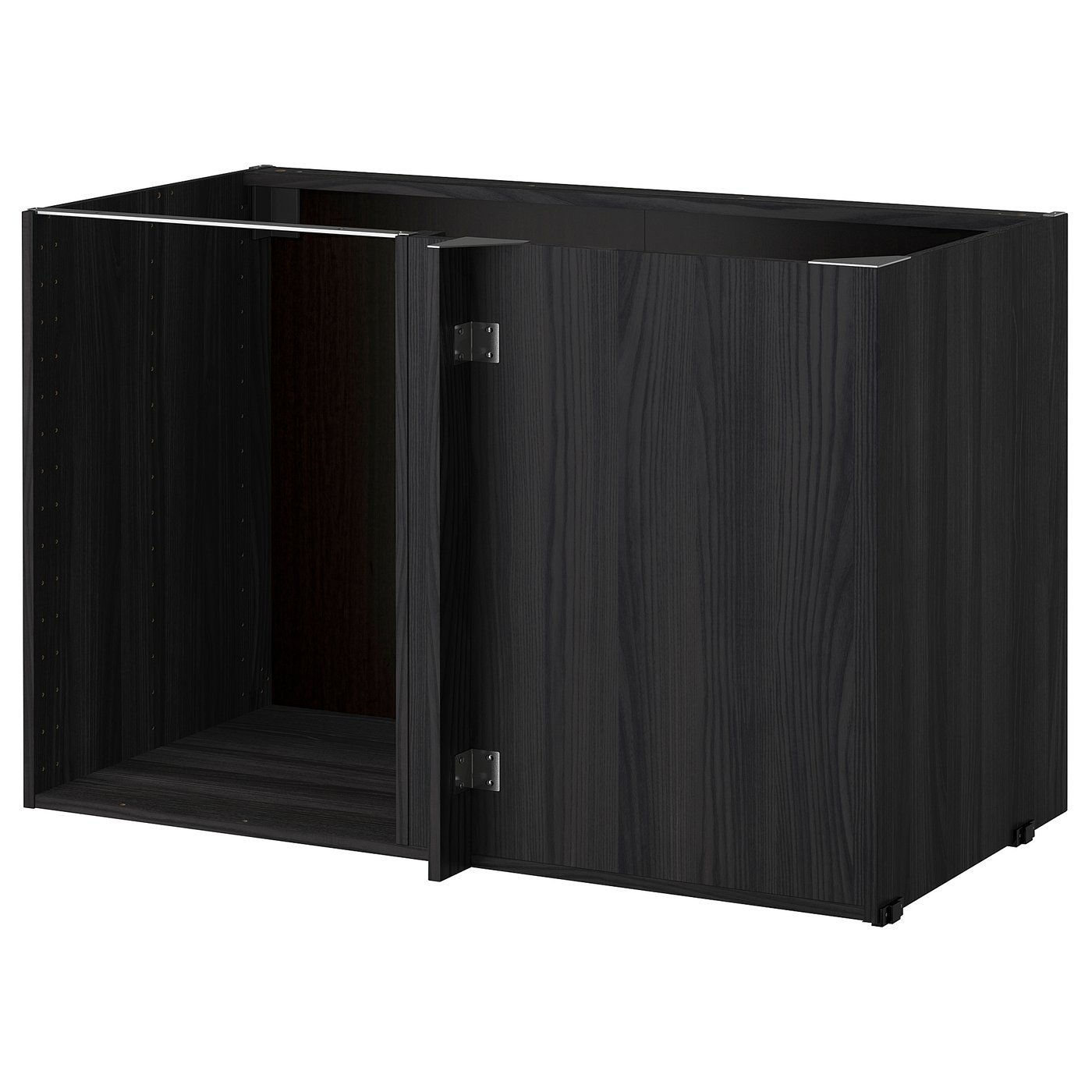 METOD Structure élément bas d'angle - effet bois noir 128x68x80 cm IKEA occasion