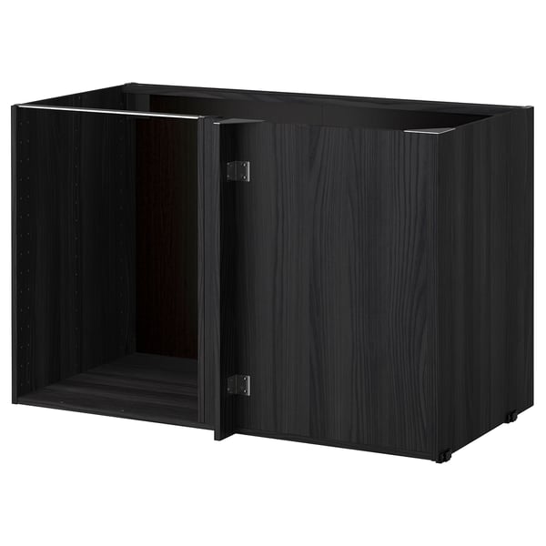 Armoire de cuisine METOD grise avec compartiments.