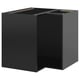 Armoire de cuisine METOD noire, rectangulaire, robuste, de couleur foncée, finition mélamine, design adapté aux coins.