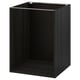 Option : Armoire de cuisine METOD noire, carrée, cadre de 18 mm d’épaisseur, surface en mélamine et peinture acrylique.