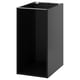 Armoire de cuisine METOD noire, moderne, résistante à l’humidité.