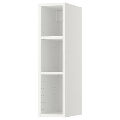 Armoire murale METOD blanche, 3 étagères ouvertes, design moderne.