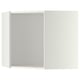 Une armoire METOD blanche d’ikea, une unité d’angle au design simple, qui fait partie de leur système de cuisine.