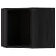 Armoire murale caja METOD noire, rectangulaire, en bois.
