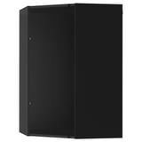 Armoire de cuisine METOD noire, de forme carrée, finition brillante, avec porte battante.