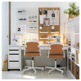 MICKE Bureau, blanc, 142x50 cm