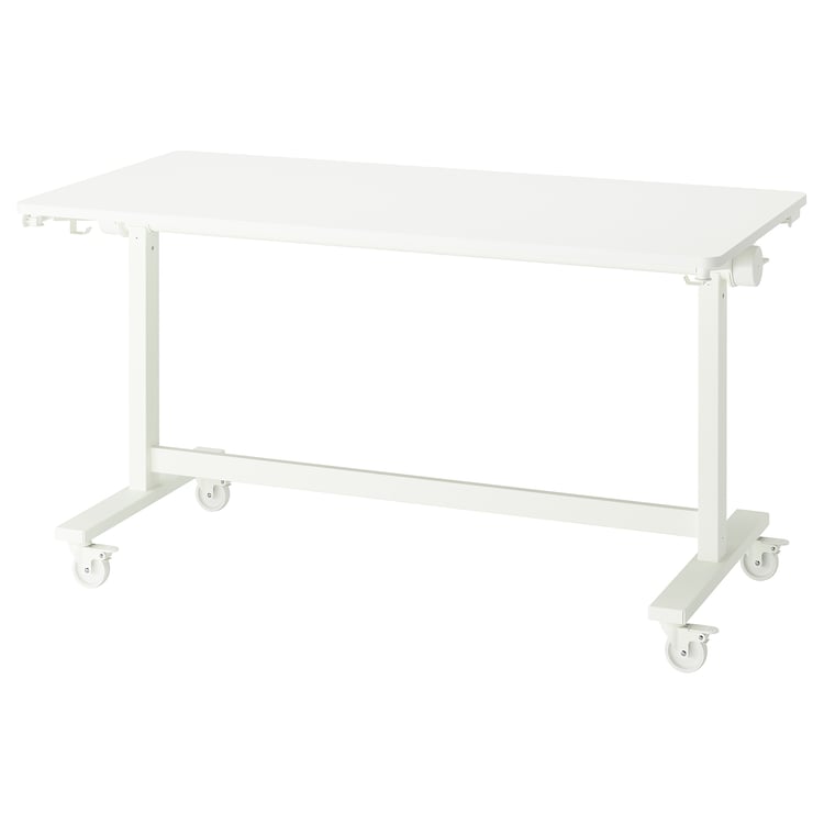 MITTZON table pliante à roulettes, blanc, 140x70 cm IKEA Belgique
