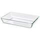 MIXTURe plat de cuisson en verre, clair, rectangulaire, design simple.