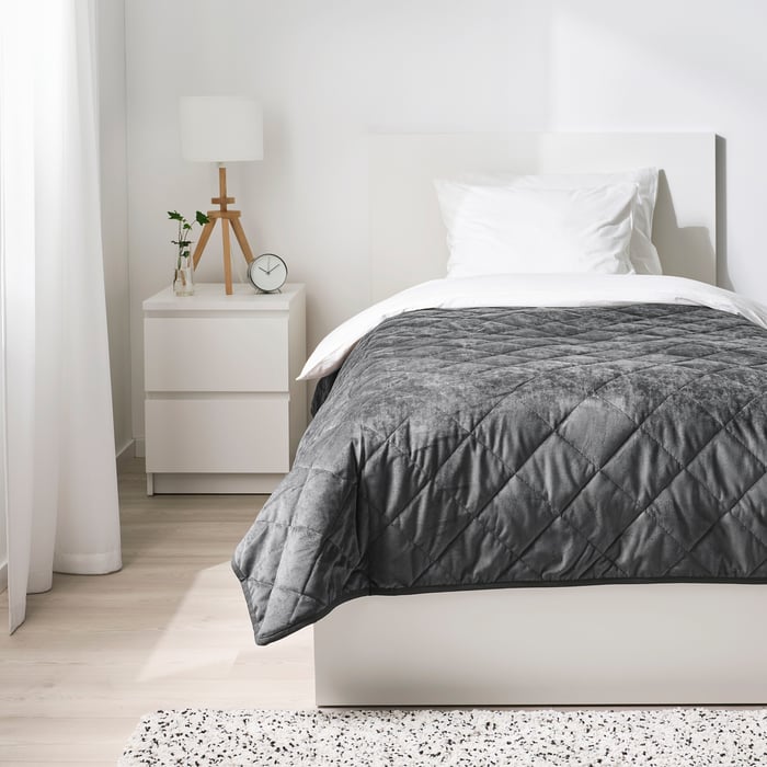 Couvre Lit Boutis Peaceland coeur 1m80 x 2m40 Coton avec 1 taie d