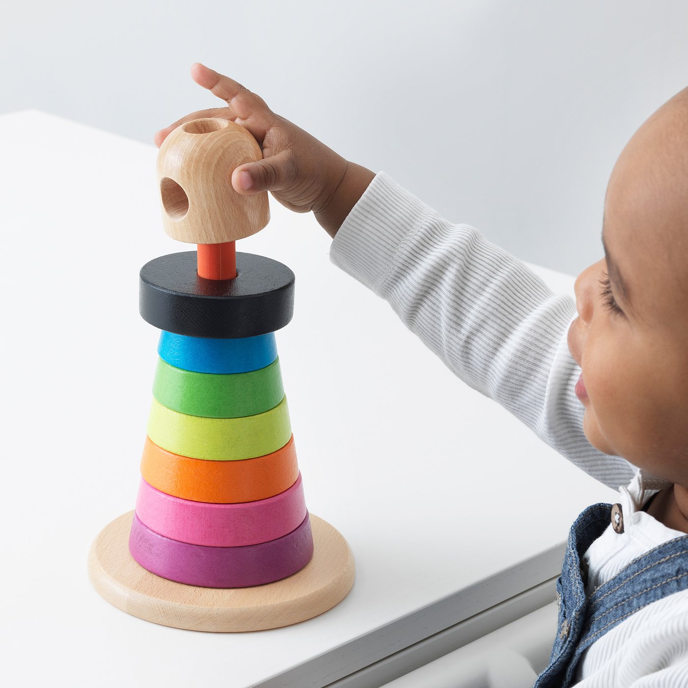 Mula Pyramide D Anneaux Multicolore Hetre Ikea