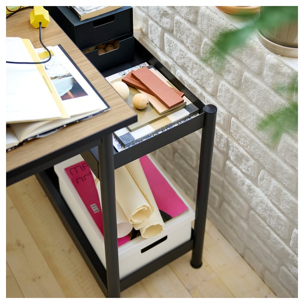 MULLSJÖ Bureau, plaqué chêne, 135x70 cm