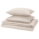 NATTJASMIN Housse de couette et 2 taies, beige clair, 240x220/50x60 cm