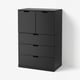 NORDLI Commode 5 tiroirs, anthracite, 80x122 cm