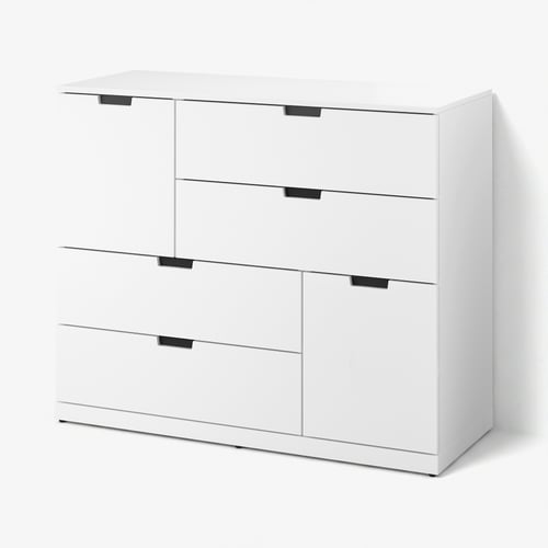 NORDLI Commode 6 tiroirs, blanc, 120x99 cm