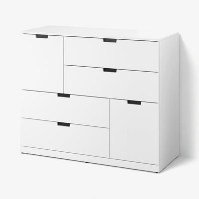 NORDLI Commode 6 tiroirs, blanc, 120x99 cm