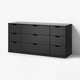 NORDLI Commode 9 tiroirs, anthracite, 160x76 cm