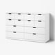 NORDLI Commode avec 12 tiroirs, blanc, 160x99 cm