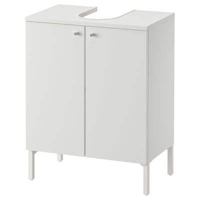 Meuble de salle de bain NYSJÖN - blanc, 2 portes, peu encombrant.