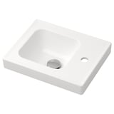 Évier en céramique blanche ORRSJÖN, design sans couture, style intégré, finition durable et lisse.