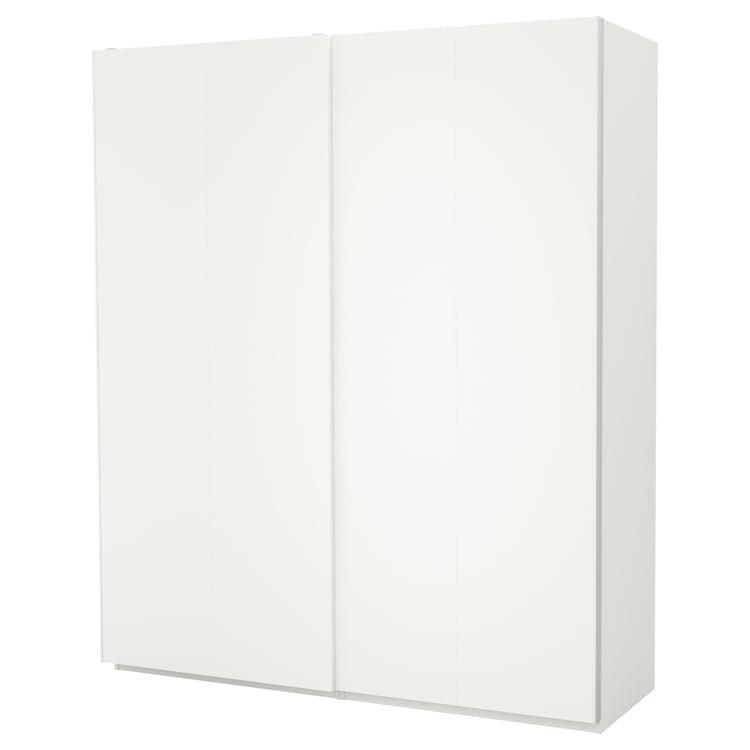 PAX Armoirependerie, blanc, Hasvik blanc, 200x66x236 cm IKEA Belgique