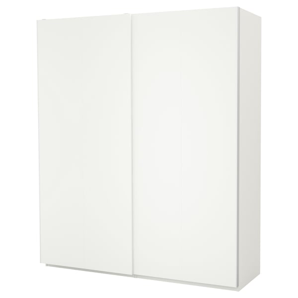 PAX Armoirependerie, blanc, Hasvik blanc, 200x66x236 cm IKEA Belgique
