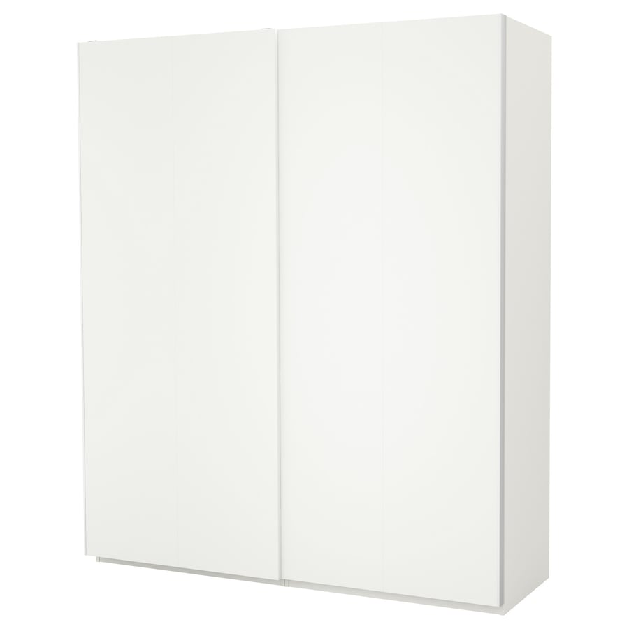 PAX Armoirependerie, blanc, Hasvik blanc, 200x66x236 cm IKEA Belgique