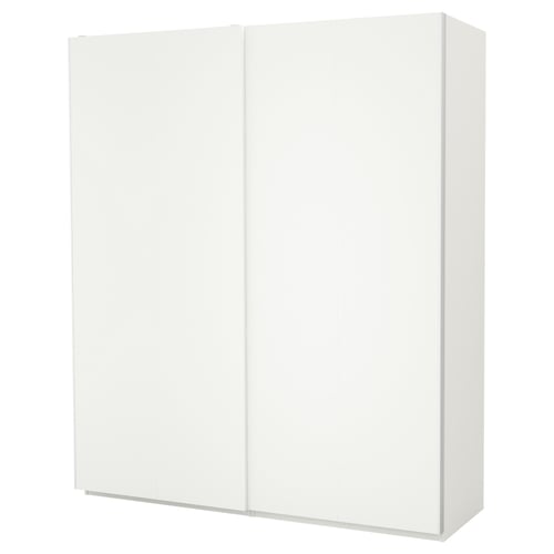 PAX Armoirependerie, blanc, Hasvik blanc, 200x66x236 cm IKEA Belgique