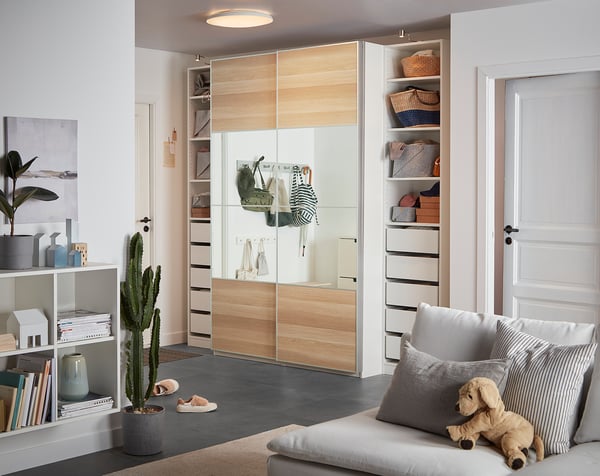 Pax Armoire Penderie Blanc Mehamn Auli 250x66x236 Cm Ikea