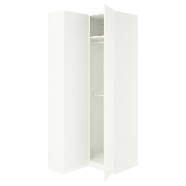PAX / FORSAND Armoire d'angle, blanc/blanc, 111/88x236 cm