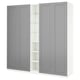 PAX / GULLABERG Combinaison armoire, gris gris/blanc, 235x60x236 cm