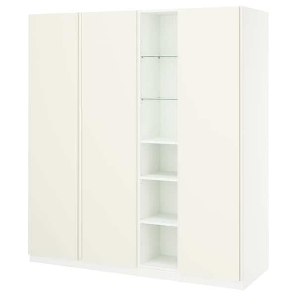PAX / VIKANES Combinaison armoire, blanc blanc/blanc, 185x60x201 cm