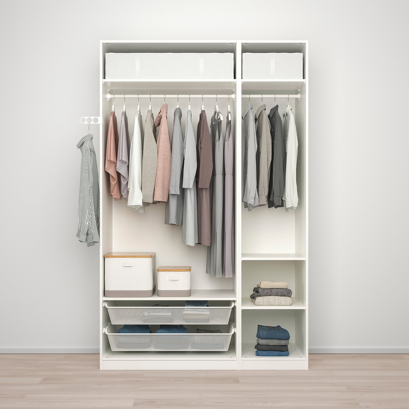 PAX / VIKEDAL Combinaison armoire blanc/miroir IKEA