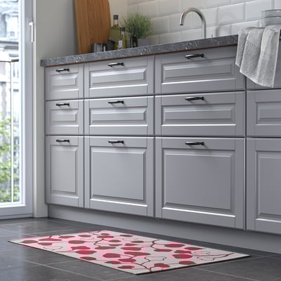 PERSIKOTRÄD Tapis tissé à plat, rose/motif feuille, 60x90 cm