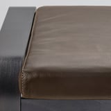 POÄNG Repose-pieds, brun noir/Glose brun foncé