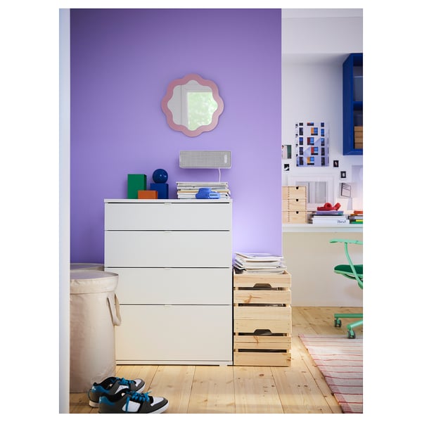 PRUNKHALLON Miroir, rose clair, 40 cm