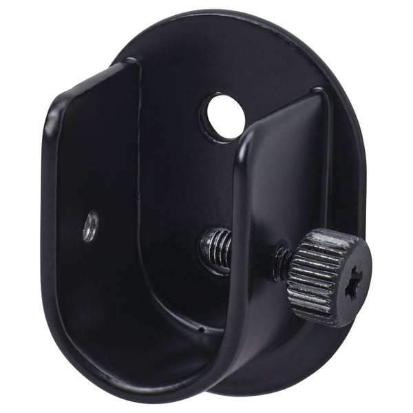 Support de tringle à rideau noir, support de plafond réglable.