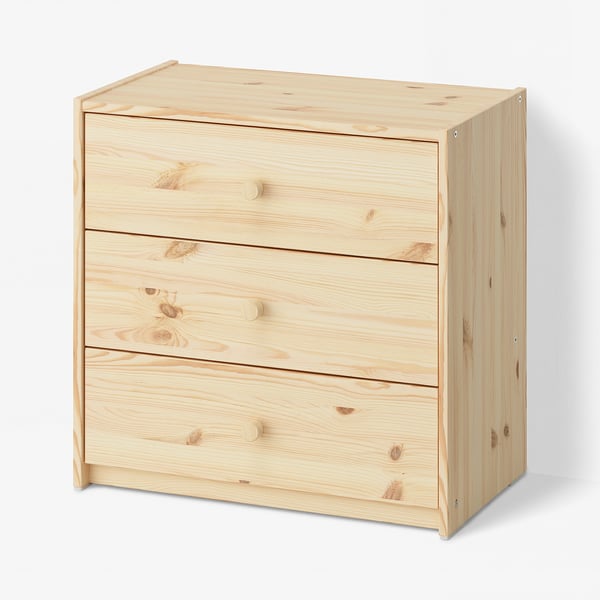 RAST Commode 3 tiroirs, pin, 60x35x59 cm