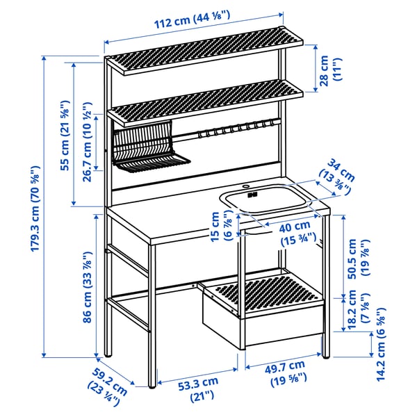 ravaror mini cuisine noir ikea
