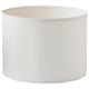 Abat-jour cylindrique blanc. Design moderne simple, fabriqué à partir de plastique PET et d’acier.