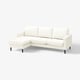 SALTSJÖBADEN Canapé 3 places avec méridienne, Blekinge blanc