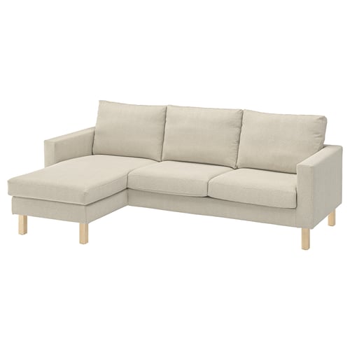 SALTSJÖBADEN Housse canapé 3places av méridienne, Fridtuna beige clair
