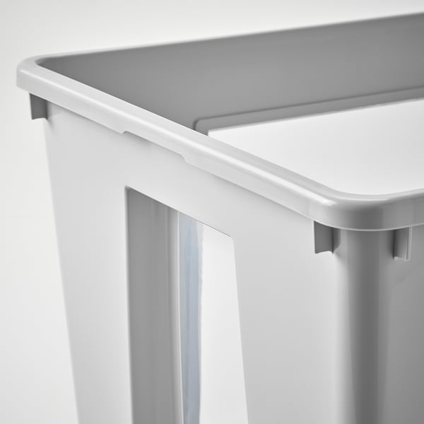 SAMLA Boîte, transparent/gris clair, 56x39x28 cm/45 l