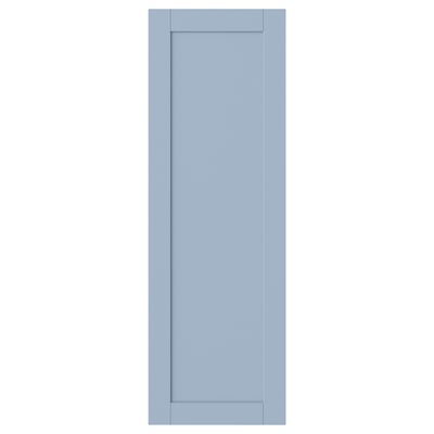 Une porte d’armoire SANNIDAL bleu clair. Il est rectangulaire, simple et élégant avec une finition lisse.