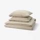 SCHERSMIN Housse de couette et 2 taies, gris-beige, 240x220/50x60 cm